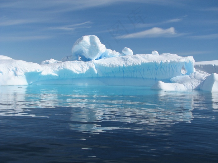 冰山，平静，蓝色，冰，冷，浮动，海洋