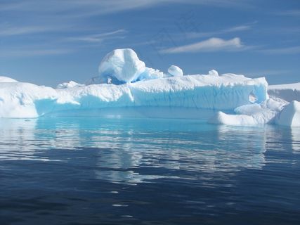 冰山，平静，蓝色，冰，冷，浮动，海洋