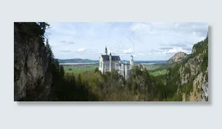 新天鹅堡，城堡，巴伐利亚，巴洛克