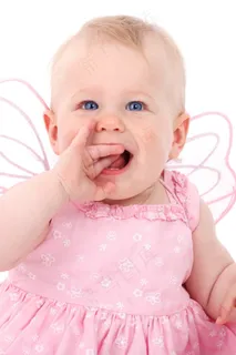 婴儿,小孩,女孩,美女,玩具,天使服装的女婴的肖像 婴儿,小孩,女孩,美女,玩具,天使服装的女婴的肖像