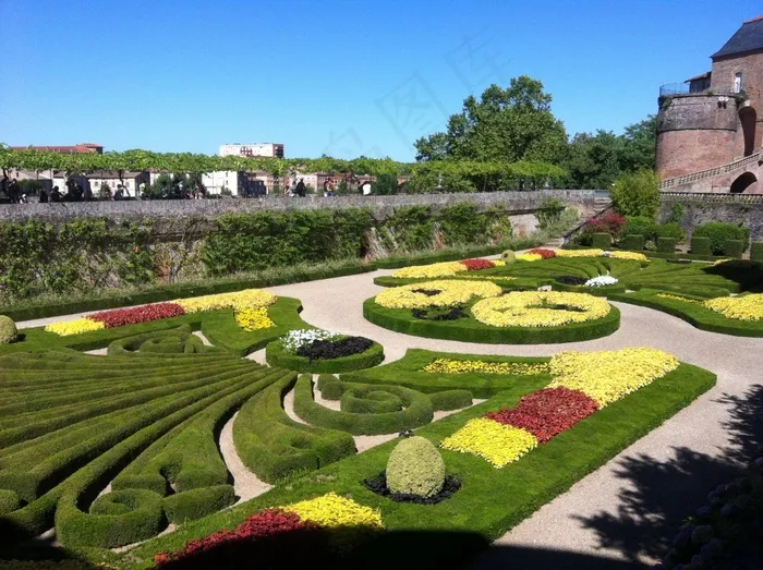 阿尔比城堡，花园，庭院