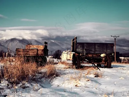 冬季，山脉，利普托夫，斯洛伐克