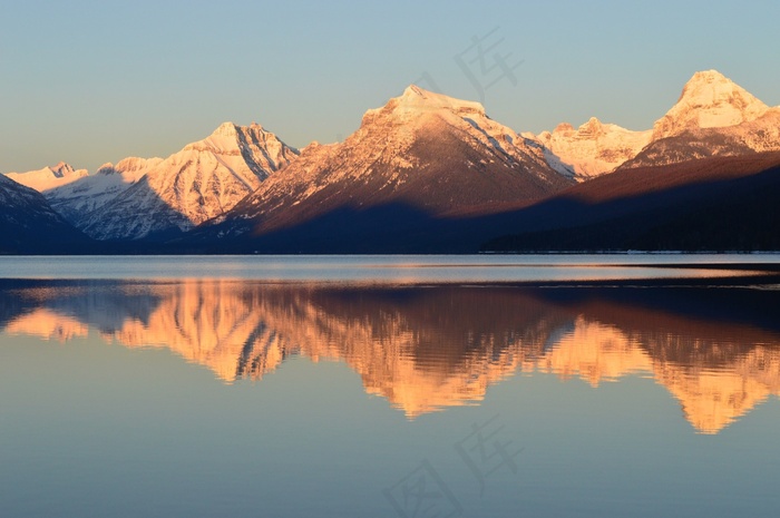 麦当劳湖，景观，山，天际线，高峰