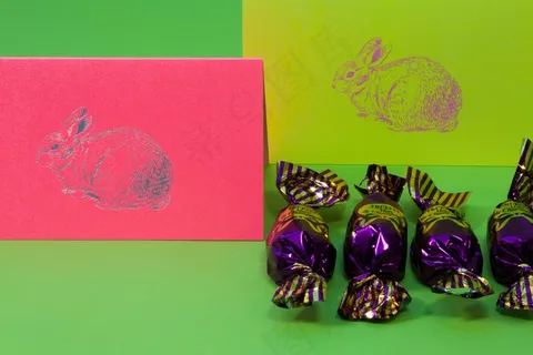 复活节兔子，巧克力果仁糖，春天