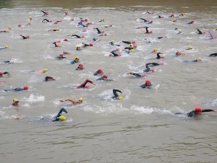 比赛，爬网，参与，游泳