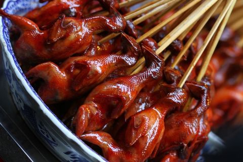 食物，烤鹌鹑，传统