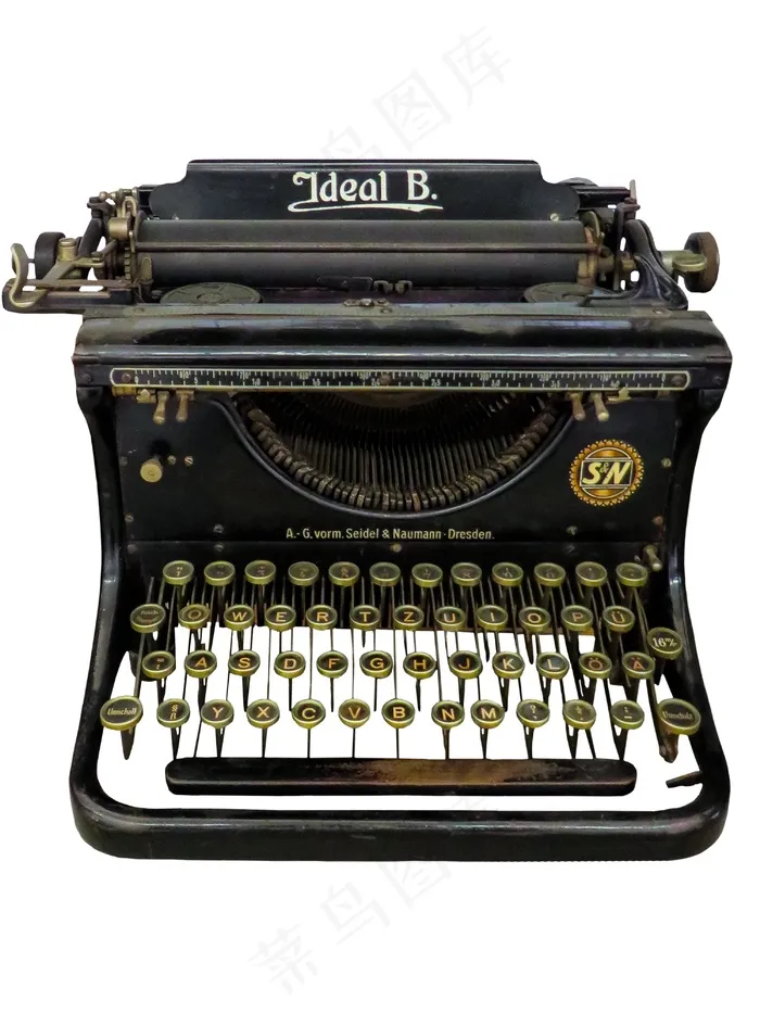 请假，打字机，老，机械地，作家，机器