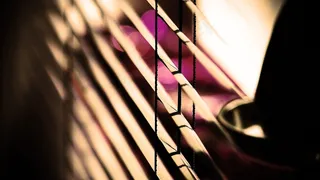 百叶窗，窗口，紫色，光，蓝色，灯光，摘要