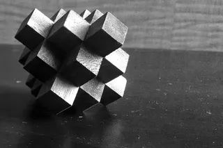 块，拼图，阴影，黑色和白色，正方形