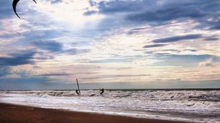 风筝冲浪，风筝冲浪，龙，体育，海，北海
