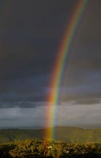 彩虹，天空，黑暗的天空，颜色，戏剧性，澳大利亚