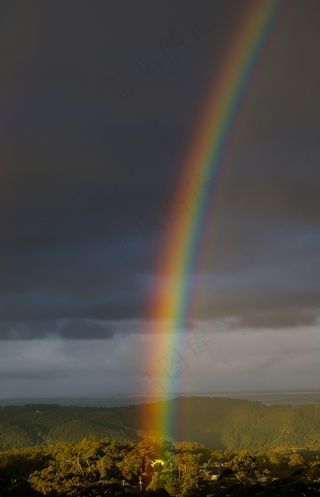 彩虹，天空，黑暗的天空，颜色，戏剧性，澳大利亚