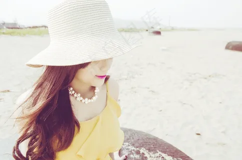 女孩，日落，夏天，海滩，女人，女性，人