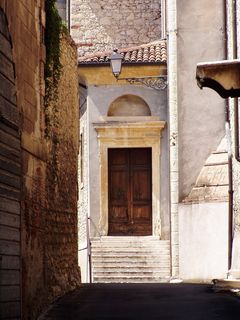 门，房子，道路，路灯柱，规模，城市，灯