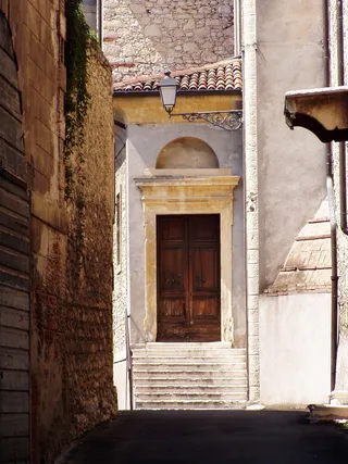 门，房子，道路，路灯柱，规模，城市，灯