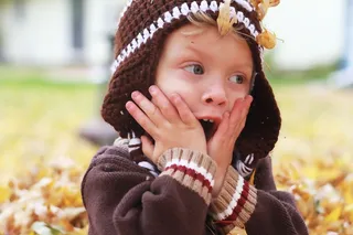 秋天，孩子，童年，男孩