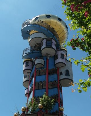 Kuchlbauerturm，塔，阿本斯贝格，巴伐利亚，建筑