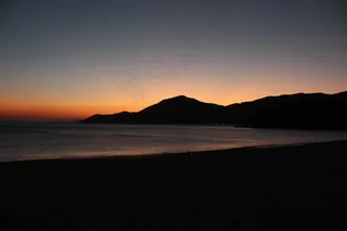 海滩，日落，巴西，景观，暮光之城