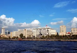 海洋，伊兹密尔，大厦，土耳其，V，伊斯凯莱，港口