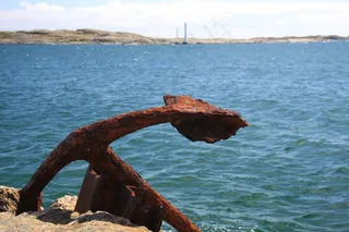 锚，海，风车，水，蓝色，海岸，端口