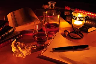 心情，浪漫，气氛，橙色，晚上，书籍