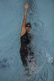 游泳，比赛，游泳者，仰泳，游泳池，泳道