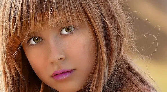 人的，女人，脸，关闭