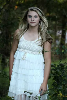 女孩，金发，年轻，头发，女性，肖像，户外