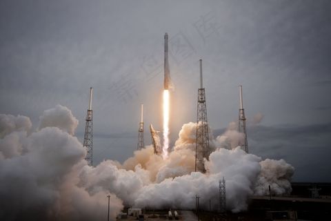 火箭发射，Spacex，升空，发射，火焰
