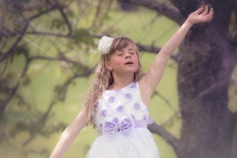 人，人的，儿童，女孩，连衣裙，脸，金发