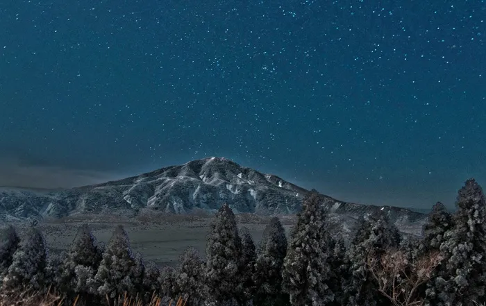 麻生太郎，星星，夜，火山，日本