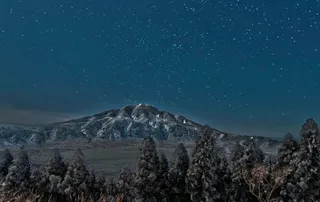 麻生太郎，星星，夜，火山，日本
