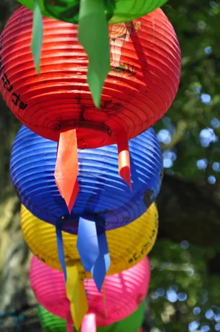 多彩，Lampion，红色，蓝色，黄色，颜色