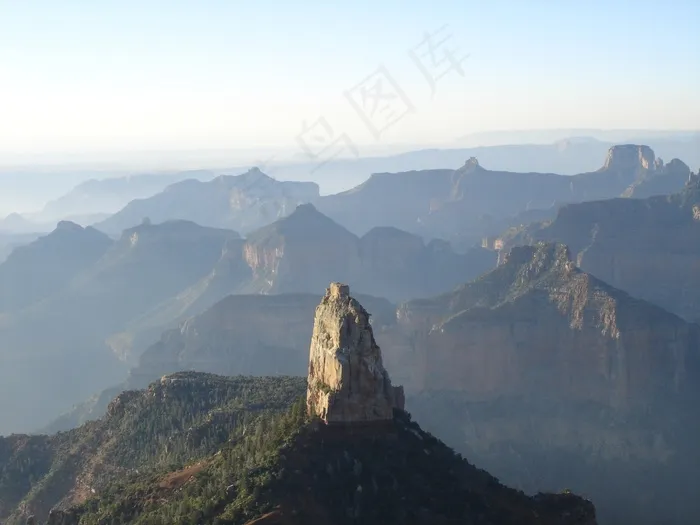 大峡谷，岩层，Vista，山脉