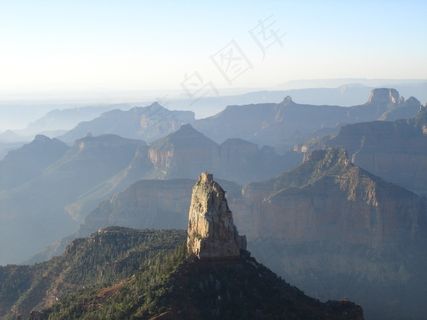 大峡谷，岩层，Vista，山脉