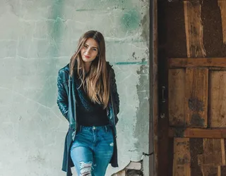 女孩，自由，模特，时尚，长长的头发，美女