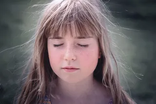 人，人的，女性，女孩，金发，长长的头发，脸