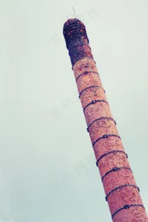 烟囱，工厂，砖，天空