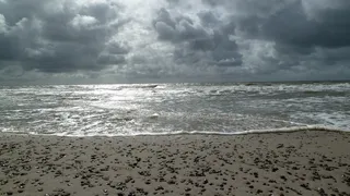 海，丹麦，北海，海滩，水，波，云