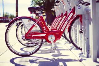 出租自行车，自行车，红色，出租，纳什维尔