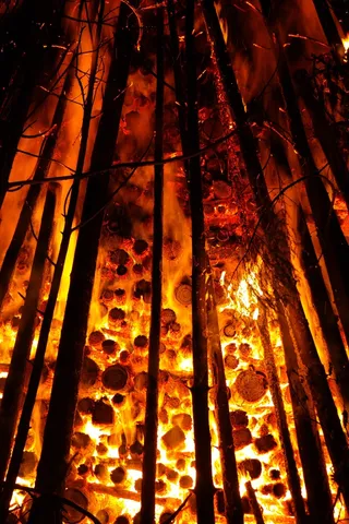 余烬，辉光，木材，烧伤，Holzstapel，辉光烤箱