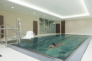 游泳，理疗，游泳者，游泳池