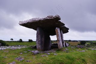 Poulnabrone Dolmen，爱尔兰，石头，岩石