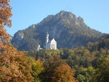 城堡,山,克里斯汀,阿尔高,巴伐利亚,秋季 城堡,山,克里斯汀,阿尔高,巴伐利亚,秋季