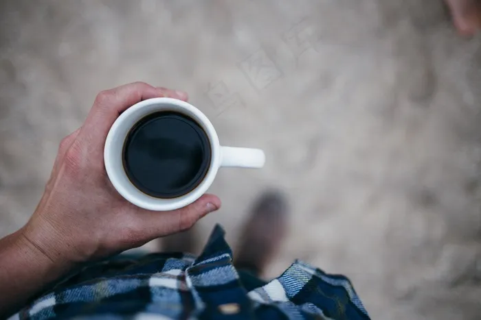 咖啡，杯子，リボンとユーロ，举行，Cup，饮料，浓咖啡