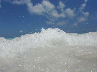 海洋，海，海滩，水，波，宏