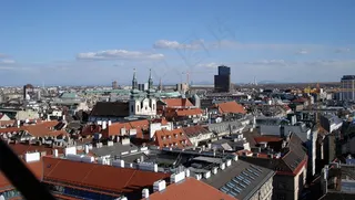 维也纳，城市，屋顶，城市景观，风景