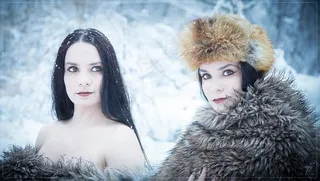 卡通动漫人物,工笔画,图画,美女,油画,女友在雪中的肖像