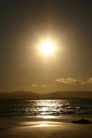 日落，海滩冲浪，水，海，冲浪，海洋，天空，太阳
