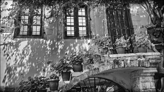 克里特岛，伊拉克利翁，希腊，黑色和白色，暑假